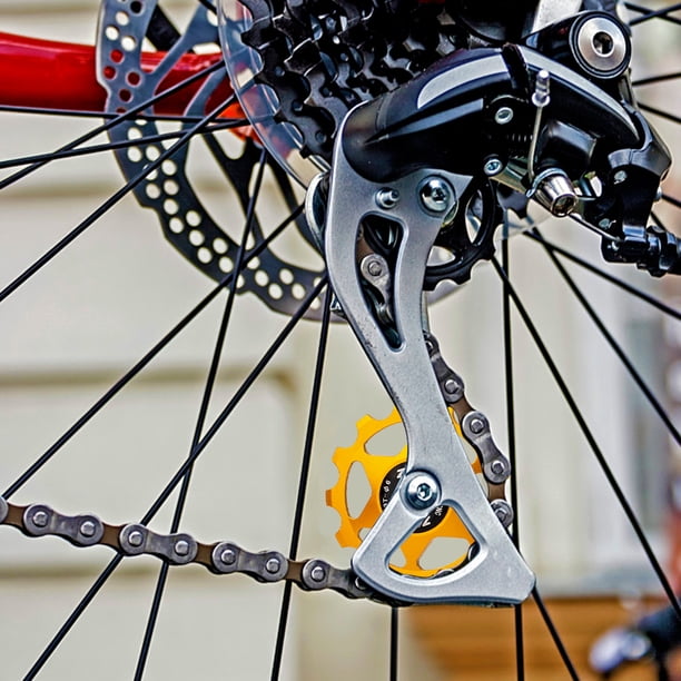 Rueda jockey de cambio trasero de bicicleta 13T, polea de rodamiento de 4mm, 5mm y 6mm (dorado)