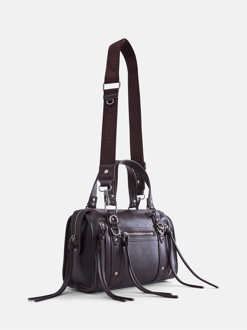 Madden NYC Women's Soft Zipper Satchel Handbag, Brown - Walmart.com
