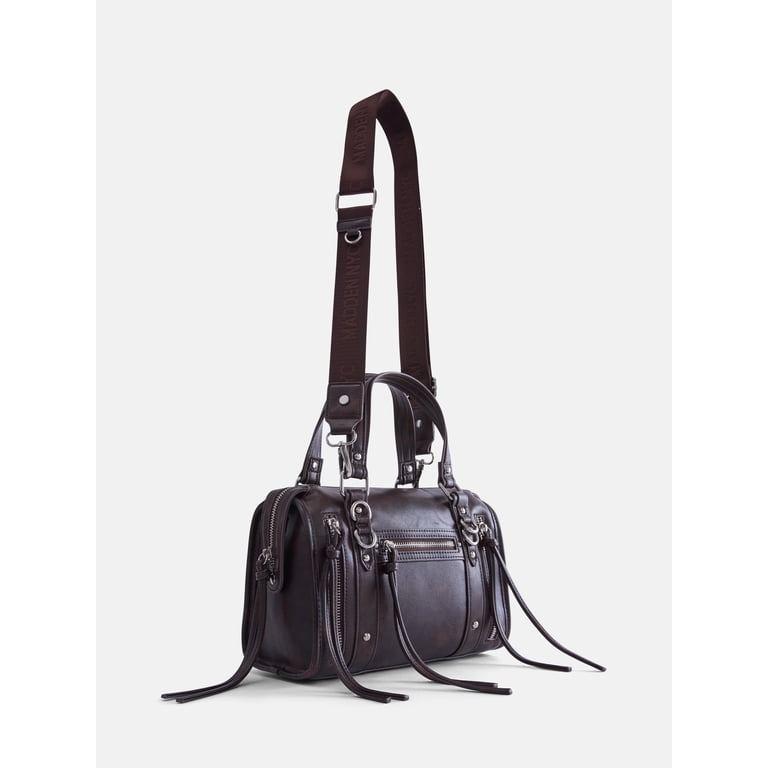 Madden NYC Women's Soft Zipper Satchel, Brown photo 2