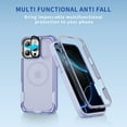 thumbnail image 3 of For iPhone 16 Pro Magnetic Phone Case,Built-in Lens Ring Kickstand,2-in-1 Heavy Duty,Compatible with Mag-Safe,Military-Grade Protection,Shockproof Translucent Phone Case,Lightpurple+ Clear Lightpurple, 3 of 9