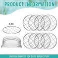 thumbnail image 3 of 3.4" Bottle Grid Lids,Pack of 10 Wide Mouth Metal Insert Net with Square Grids for Party,Flower Holder Lid Insert for Flower,Toothbrushes, 3 of 6