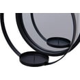thumbnail image 2 of Danya B Round Wrought Iron Rustic Wall Sconce with Mirror Glass, 2 of 6