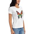 thumbnail image 5 of Plus Size Tops for Women Cute Butterfly Graphic Tee Funny Colorful Print Casual Nature Shirt Small-3X-Large, 5 of 9