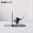 thumbnail image 3 of Craftnamesign Custom Snow Skiing Metal Bookend, Book Nook for Reading Corner Decor, Book Lover Gift, 3 of 3