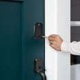 thumbnail image 3 of Yale Security Deadbolt Lock 2 Touch, cerradura de puerta de entrada inteligente sin llave de gamuza negra con teclado táctil conectado Wi-Fi y escáner de huellas dactilares, YRD450-F-WF1-BSP, 3 of 5