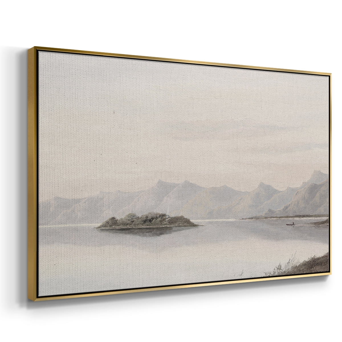 Vintage Landscape-MXI By Wexford Home Framed in Gold Wood Gallery Wrapped Canvas 25 in. x 37 in.