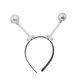 thumbnail image 2 of Diadema alienígena Yinane con antena marciana para mujeres y Niñas plata, 2 of 8