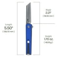 thumbnail image 5 of CRKT CEO Microflipper Everyday Carry EDC Pocket Folding Knife with Liner Lock: 12C27 Plain Edge Blade, Aluminum Handle, Reversible Pocket Clip, 7083, 5 of 6
