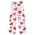 thumbnail image 6 of Riecok Cute Pajama Sets for Women Valentine's Day Long Sleeve Button down Shirts and Pants Heart Print Cozy Soft Sleepwear, 6 of 7