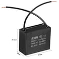 thumbnail image 2 of Uxcell 47x20x37.5mm 6uF 450V AC 2 Wires CBB61 Ceiling Fan Capacitor, 2 of 5