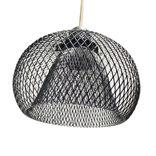 Lámpara colgante de Metal, cubierta de luz colgante, bombilla protectora, protector de bombilla, pantalla para pasillo, cocina, baño, decoración de negro esférico