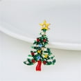 thumbnail image 2 of (2 Pack) Christmas Brooch Set Rhinestone Decoration Trees Snowman Elegant Jewelry Pin for Holiday Festivities, 2 of 3