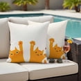 thumbnail image 5 of Outdoor Pillow Covers Pack of 2, Japanese Lovely Cats Waterproof Throw Pillowcase Cushion Cases, Orange And Winds Kitty Decorative Pillow Cover for Couch Sofa Home Bed Patio, 5 of 9