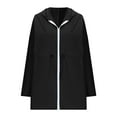 thumbnail image 5 of Enjoytime Rain Coats for Women Waterproof Lightweight Rain Jackets Fall Winter Outdoor Windbreaker Coat with Hood, 5 of 7
