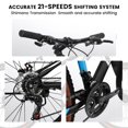 thumbnail image 2 of Ambifirner 27 inch Multifunctional Mountain Bike - Quick 20-Min Assembly & Ergonomic Design - Ideal Family Gift for Trail/City Riding (Steel Frame, 21-Speed), 2 of 9