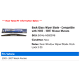 thumbnail image 2 of Back Glass Wiper Blade - Compatible with 2003 - 2007 Nissan Murano 2004 2005 2006, 2 of 2
