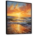 thumbnail image 2 of Designart "Sunlit Horizons Beach Photo VII" Nautical & Beach Floater Framed Wall Art Print, 2 of 7
