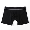 thumbnail image 3 of Cut Out Cotton Underwear Novelty Sleepwear for Men Comfortable Lounge,Black,2XL, 3 of 4