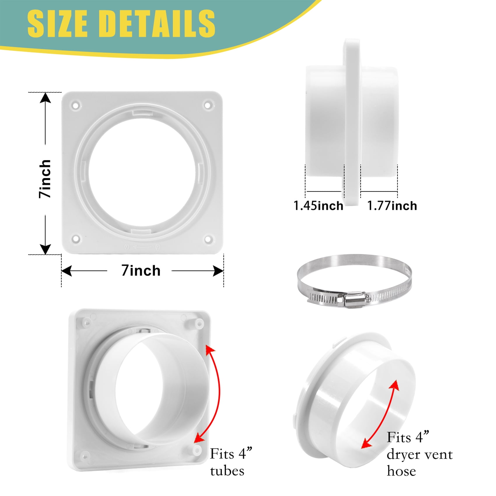 TUOOWO Snap to Vent Dryer Dock Connector Kit