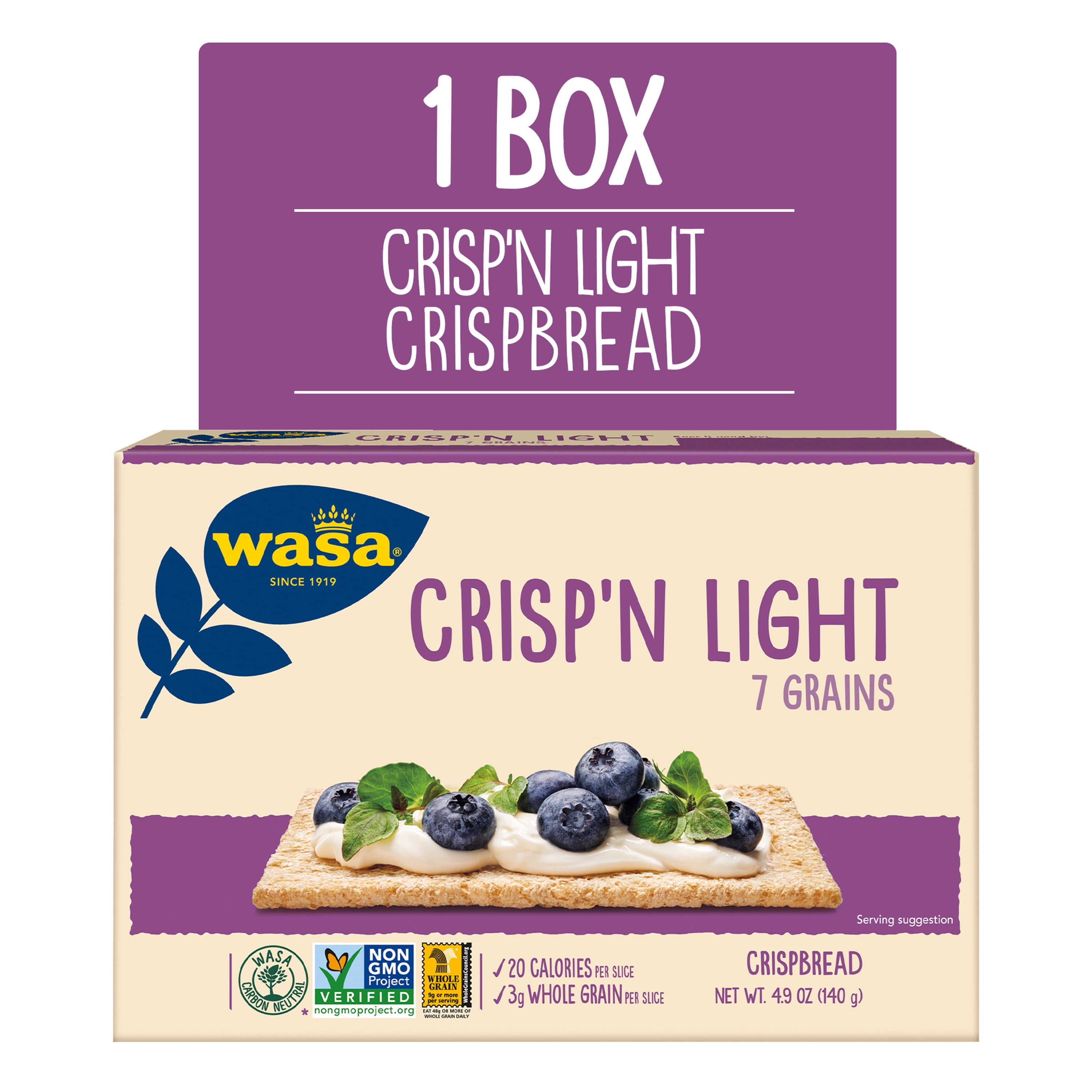 (6 pack) WasaÂ® Crispân Light 7 Grains Crispbread Crackers 4.9 oz