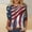 Multicolor, variant on Cavosen Red White and Blue Clothes for Women Patriotic 3/4 Sleeve Crew Neck Tops American Flag Print T Shirts Lady XL Independence Day Casual Tops 4th of July Tunic Tees Patriotic Clothes
