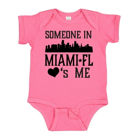 

Inktastic Miami Florida Someone Loves Me Skyline Gift Baby Boy or Baby Girl Bodysuit