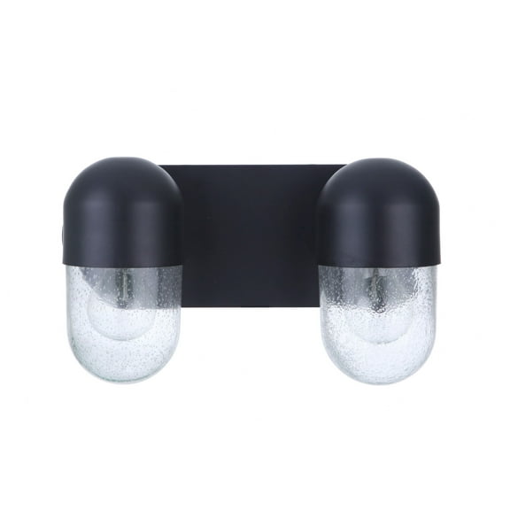 55002-FB Craftmade Lighting Pill - 2 Light Bath Vanity-Flat Black Finish