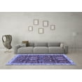 thumbnail image 3 of Ahgly Company Indoor Round Abstract Blue Modern Area Rugs, 5' Round, 3 of 4