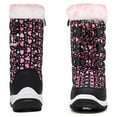 thumbnail image 4 of DREAM PAIRS Kids Boys Girls Slip Resistant Faux Fur-Lined Knee High Winter Snow Boots NORDIC BLACK/PINK Size 9, 4 of 5