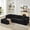 Black, variant on Kicctian Oversized Modular Cloud Sectional Sofa, L-Shaped Deep Seat Sleeper Couch for Living Room, Soft Upholstered Sectional with No Assembly Required,Grey