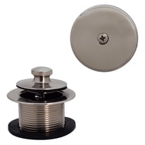 Westbrass Twist & Close Bathtub Drain Trim with One-Hole Overflow Cover, Satin Nickel
