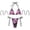 Purple, variant on Beach Bikini for Women Butterfly Print Tankini Set Halter Neck Bikini Top and String Bottom Matching Two Piece Summer Blue L