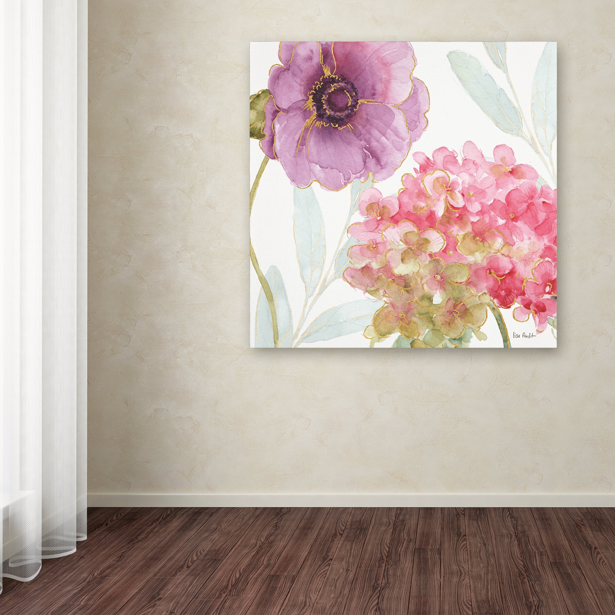 Trademark Fine Art "Rainbow Seeds Flowers V" Canvas Art by Lisa Audit