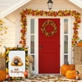 thumbnail image 5 of Thanksgiving Day Flags for Backyard House Outdoor Porch Decoration - Thanksgiving Day Autumn Leaves Cartoon Double-Colored Outdoor Garden Flags 28x40 Inch Cute Washable Animated Decoration, 5 of 6