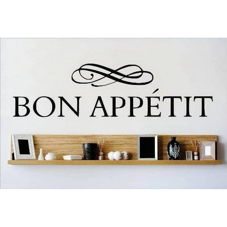 Do It Yourself Wall Decal Sticker Bon Appetit Quote Home Living Room Bedroom Decor 6×30