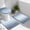 Blue, variant on Bathroom Rugs Sets 3 piece, Soft Microfiber Absorbent Bath Mat, U-Shaped Contour Toilet Mat and Toilet Lid Cover, Quick Dry, Machine Washable, Toilet Cover and Rug Set for Bathroom, Grey