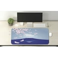 thumbnail image 2 of Mountain Computer Mouse Pad, Abstract Scene of Snow Capped Mountain with Cherry Blossoms, Rectangle Non-Slip Rubber Mousepad X-Large, 35" x 15" Gaming Size, Dark Lavender Multicolor, by Ambesonne, 2 of 2