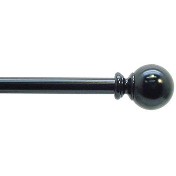 Spring Window Fashions 220-5510-57 Rod Set, 28-48-Inch, Ball, Black