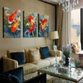 thumbnail image 4 of Hieng Wall Art Canvas Painting Goldfish Oil Painting Couple Fish Original Art Animals Wall Art Marine Decor Gifts Unframed, 4 of 6