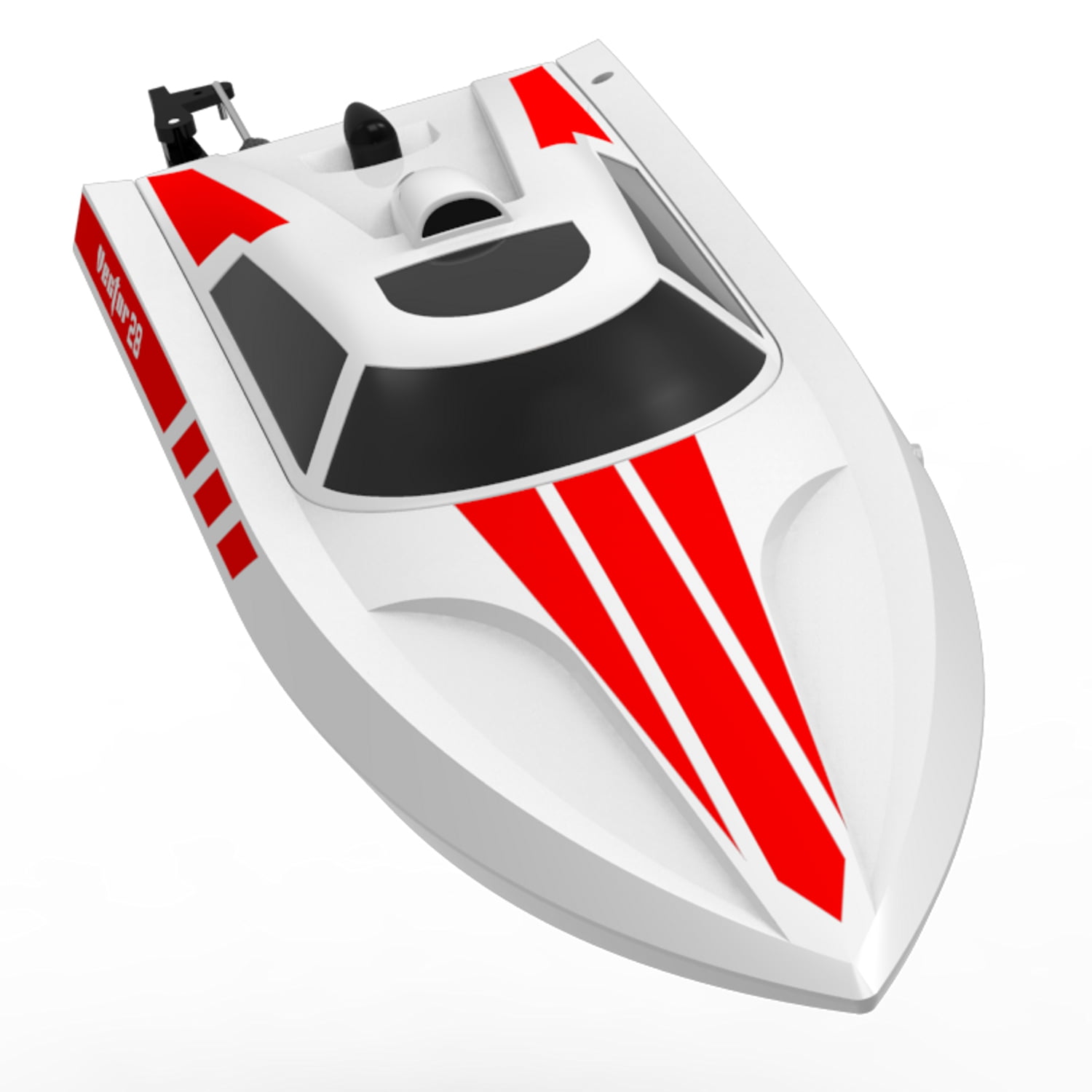 Red FunTech 18 MPH 2.4GHz High Speed Electric Fast RC Boat Remote Control Boat 