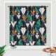 thumbnail image 3 of Cortinas opacas estampadas para dormitorio, cocina, pequeñas, cortas, 1 par Un 180x210cm, 3 of 9