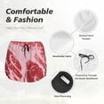 thumbnail image 4 of Rateoe Striped Meat Printed 2 in 1 Women's Workout Shorts for Athletic Gym Running Shorts with Phone Pockets-X-Large, 4 of 7