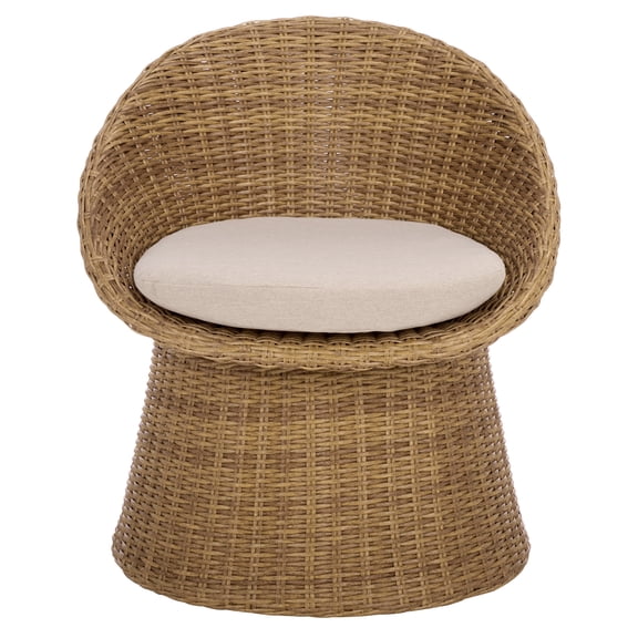 Safavieh Couture Lynsee Coastal Wicker Patio Chair, Natural