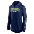 thumbnail image 2 of Men's Fanatics College Navy Seattle Seahawks Front Runner Long Sleeve Hooded T-Shirt, 2 of 3