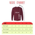 thumbnail image 5 of Gildan Men's Heavy Cotton Long Sleeve T-Shirt, 100% Cotton, Adult T-Shirt, Classic fit Tee, Maroon, 3XL, 5 of 5