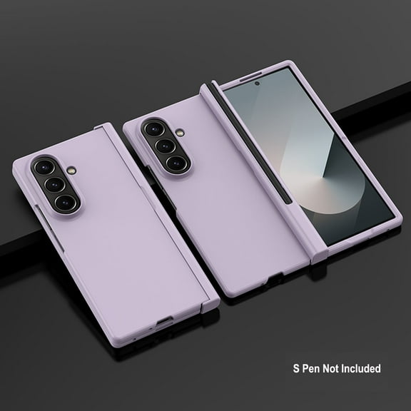 Tedixss for Samsung Galaxy Z Fold 7 Case with S Pen Holder, Shockproof Full Hinge Protection Hard Cover with Front Screen Protector for Samsung Galaxy Z Fold7 5G 2025,Purple