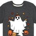 thumbnail image 3 of Instant Message - Fall - Ghost Play In Leaves Too - Toddler & Youth Short Sleeve Graphic T-Shirt, 3 of 6