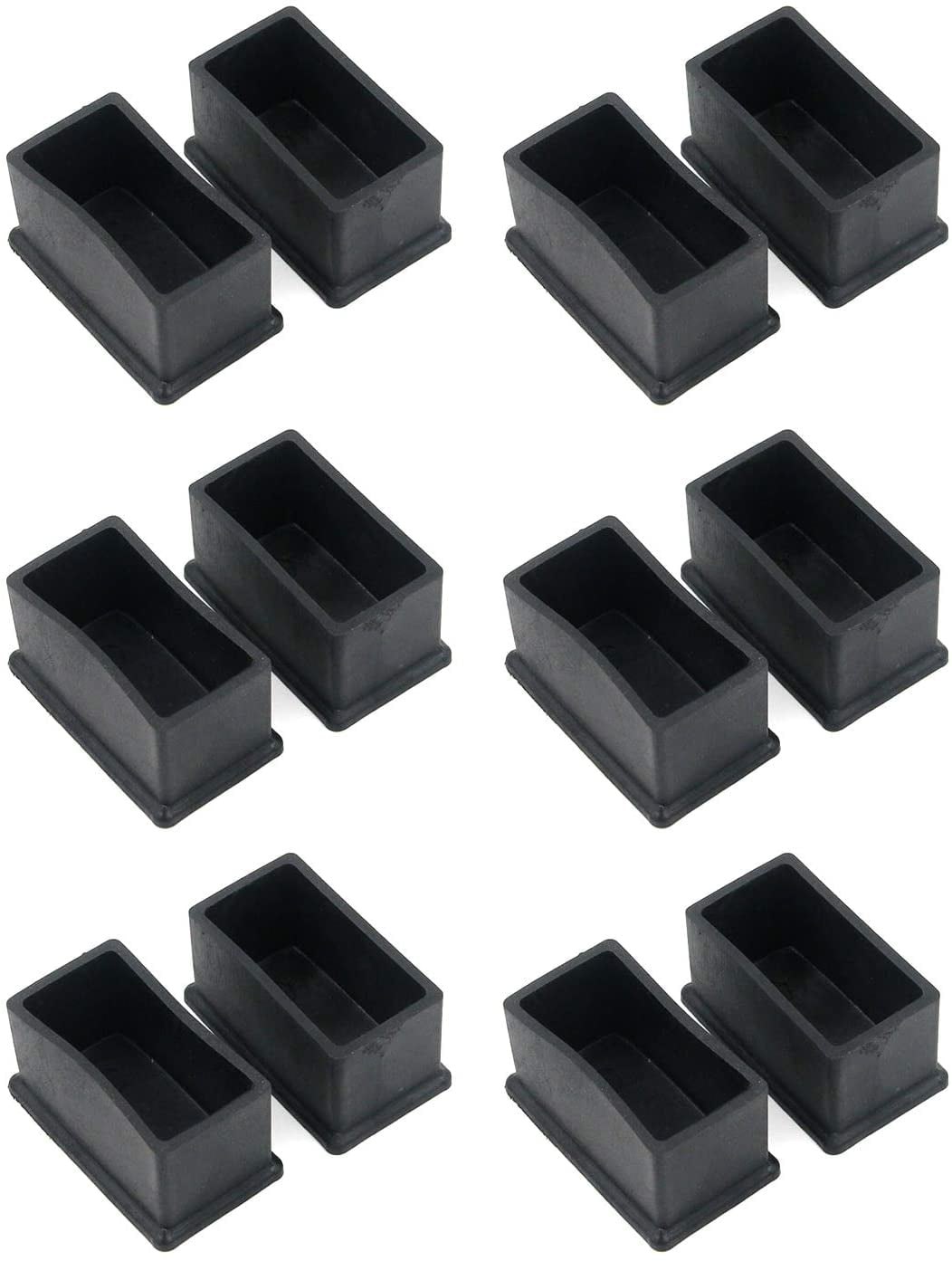 12 PCS 2" X 1" Rubber Furniture Feet Cover, Table Chair Leg Cover