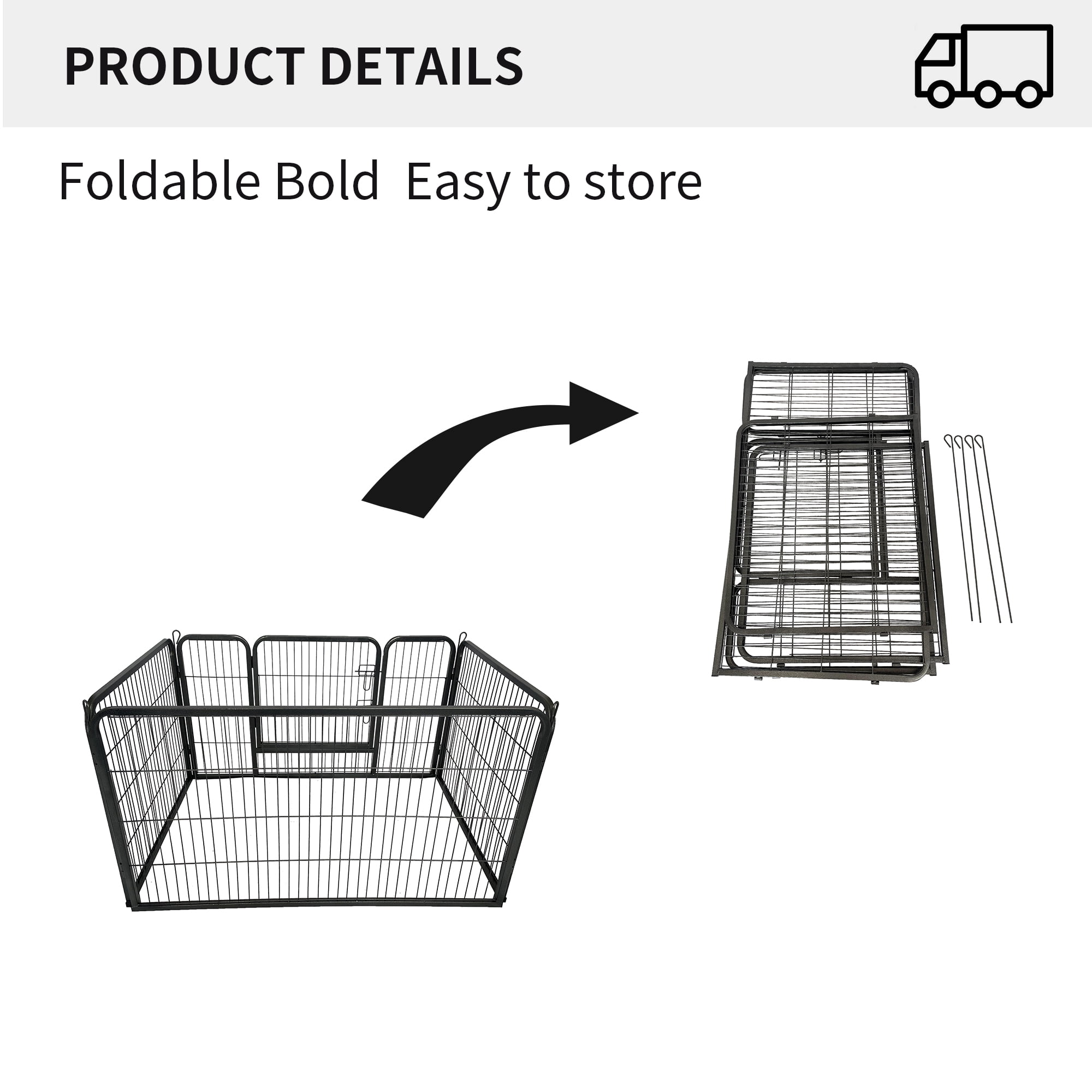 Pefilos 27" Dog Fence 4-Panels Indoor Metal Puppy Dog Run Fence / Iron Pet Dog Playpen, Black Pefilos 27" Dog Fence 4-Panels Indoor Metal Puppy Dog Run Fence / Iron Pet Dog Playpen, Black