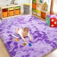 thumbnail image 5 of TWINNIS Abstract Shag Area Rug for Bedroom Living Room,Dyeing Fluffy Soft Carpets for Kids Room,5'x8',Purple, 5 of 7